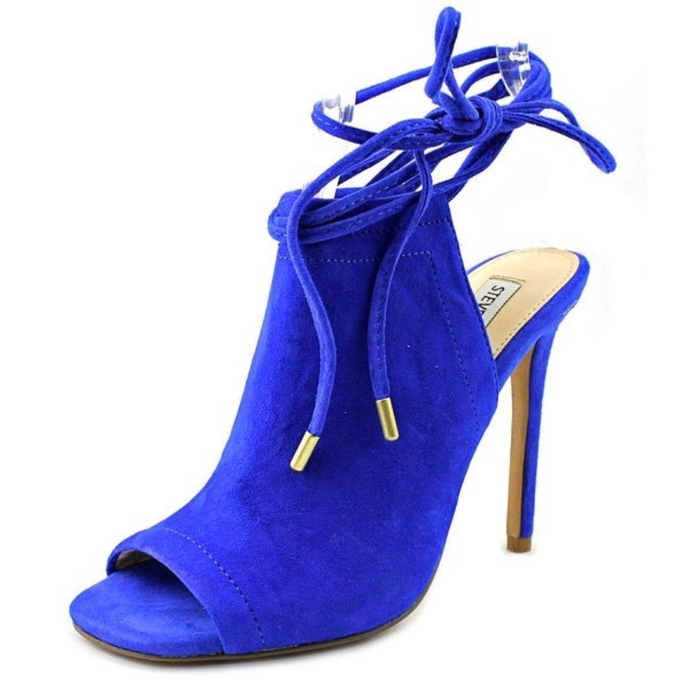 Steve Madden Blue Suede Lace-up Shoe, size 9.5.
